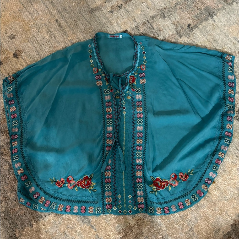 Johnny Was Top. Size S - Poncho Style